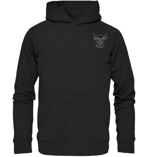 Highland Rind weiß - Premium Hoodie Unisex - Tier-Shirts.com