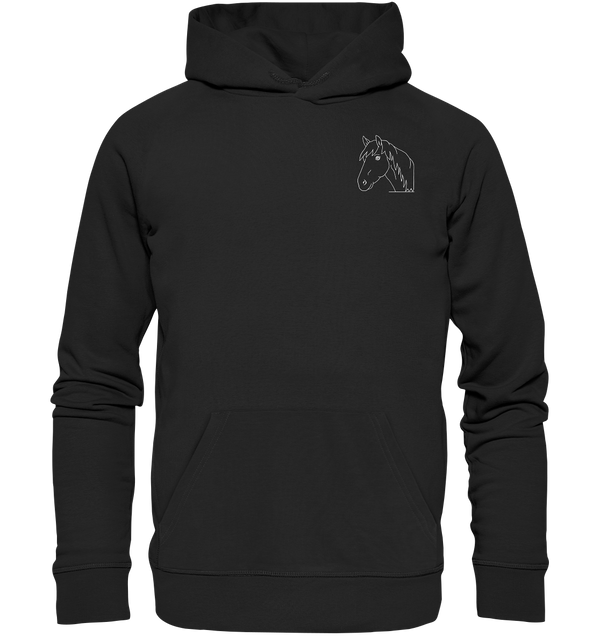 Pferd weiß - Premium Hoodie Unisex Hoodies Tier-Shirts.com Black S