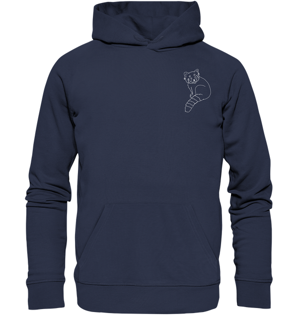 Roter Panda weiß - Premium Unisex Hoodie Hoodies Tier-Shirts.com Deep Navy S