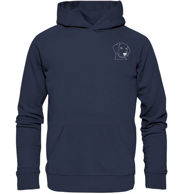 Hund Schlappohr weiß - Premium Hoodie Unisex Hoodies Tier-Shirts.com Deep Navy S