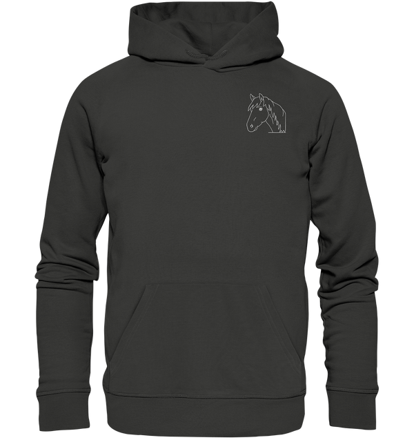Pferd weiß - Premium Hoodie Unisex Hoodies Tier-Shirts.com Charcoal S