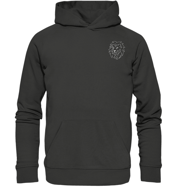 Löwe weiß - Premium Hoodie Unisex Hoodies Tier-Shirts.com Charcoal S