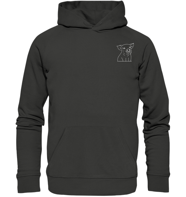 Ferkel weiß - Premium Hoodie Unisex Hoodies Tier-Shirts.com Charcoal S