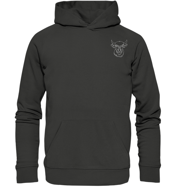 Highland Rind weiß - Premium Hoodie Unisex - Tier-Shirts.com