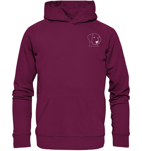 Hund Schlappohr weiß - Premium Hoodie Unisex Hoodies Tier-Shirts.com Burgund S