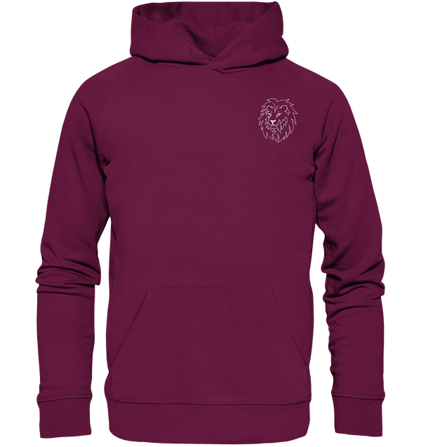 Löwe weiß - Premium Hoodie Unisex Hoodies Tier-Shirts.com Burgund S