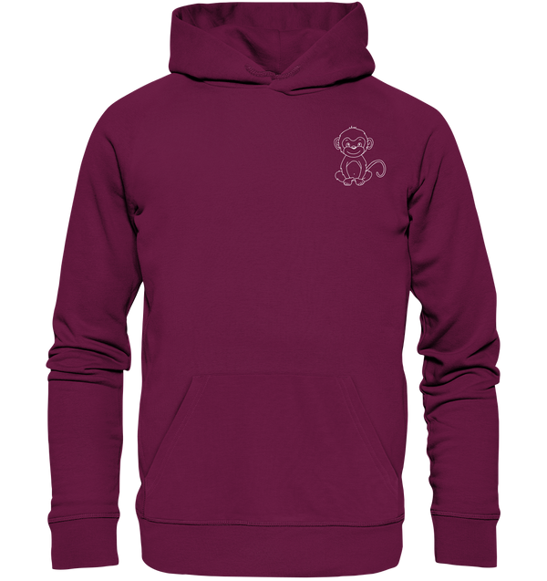 Affenbaby weiß - Premium Hoodie Unisex Hoodies Tier-Shirts.com Burgund S