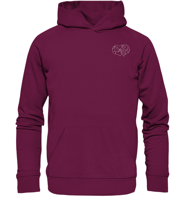 Löwenpaar weiß - Premium Hoodie Unisex Hoodies Tier-Shirts.com Burgund S