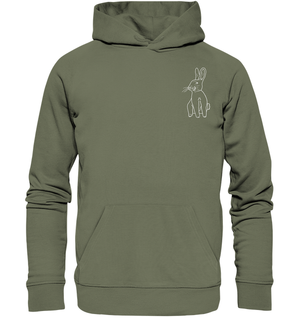 Hase weiß - Premium Hoodie Unisex Hoodies Tier-Shirts.com Classic Olive S
