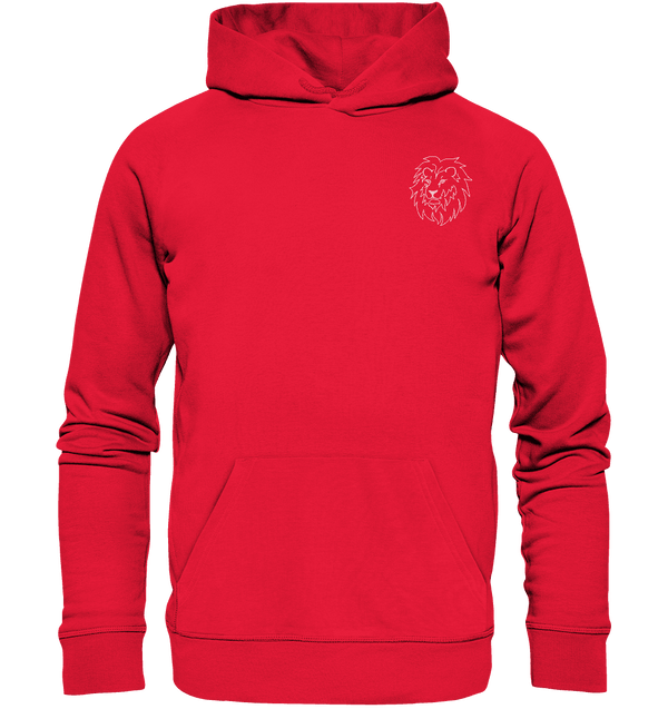 Löwe weiß - Premium Hoodie Unisex Hoodies Tier-Shirts.com Rot S