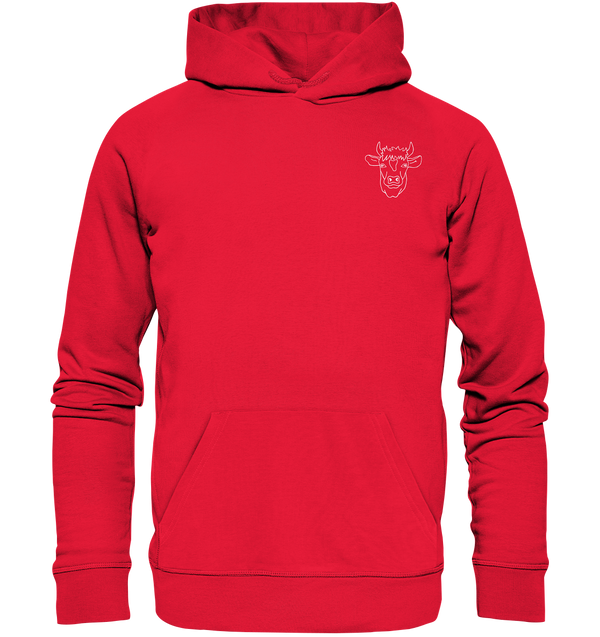 Kuh weiß - Premium Hoodie Unisex Hoodies Tier-Shirts.com Rot S