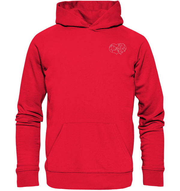 Löwenpaar weiß - Premium Hoodie Unisex Hoodies Tier-Shirts.com Rot S