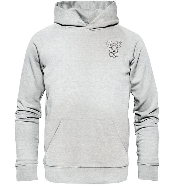 Ziege schwarz - Premium Hoodie Unisex Hoodies Tier-Shirts.com Heather Grey (meliert) S