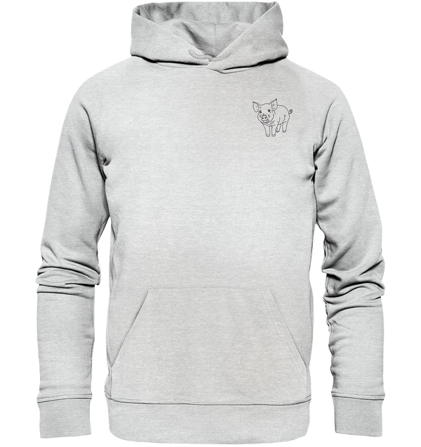 Schwein schwarz - Premium Unisex Hoodie Hoodies Tier-Shirts.com Heather Grey (meliert) S