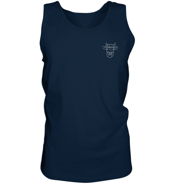 Kuh weiß - Tank-Top Unisex Tank-Tops Tier-Shirts.com Navy S