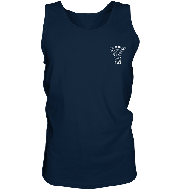 Giraffe weiß - Tank-Top Unisex Tank-Tops Tier-Shirts.com Navy S