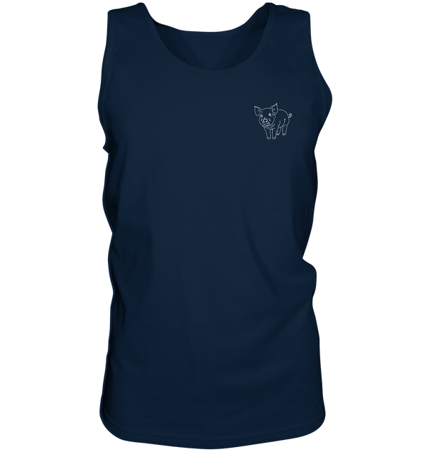 Schwein weiß - Tank-Top Unisex Tank-Tops Tier-Shirts.com Navy S