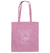 Ziege weiß - Baumwolltasche Einkaufstasche Tier-Shirts.com Classic Pink ca. 38x42